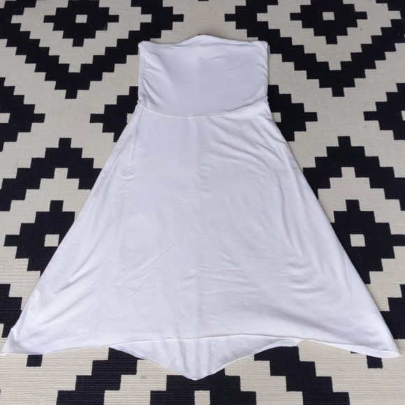 White strapless bamboo dress aritzia sz m